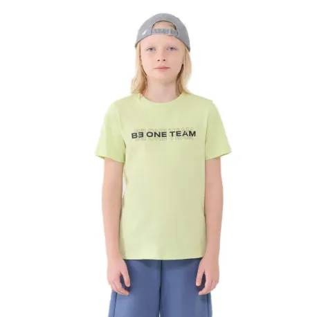 Chlapčenské tričko s krátkym rukávom 4F JUNIOR TSHIRT M2186-45N-CANARY GREEN NEON