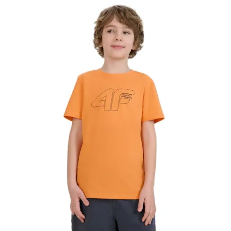 Chlapčenské tričko s krátkym rukávom 4F JUNIOR TSHIRT M2185-70S-ORANGE