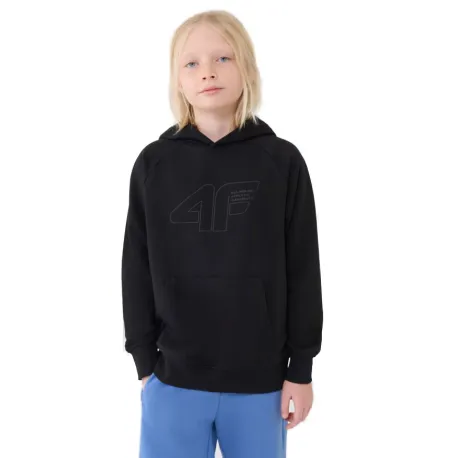 Chlapčenská mikina s kapucňou 4F JUNIOR SWEATSHIRT M1712-20S-DEEP BLACK