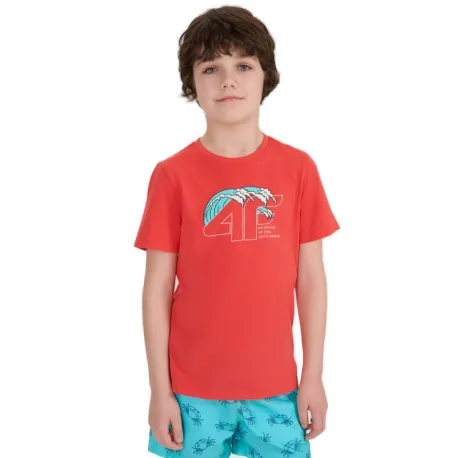 Chlapčenské tričko s krátkym rukávom 4F JUNIOR TSHIRT M1917-63S-CORAL