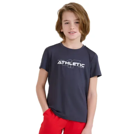 Chlapčenské tréningové tričko s krátkym rukávom 4F JUNIOR TSHIRT FNK M1209-22S-ANTHRACITE