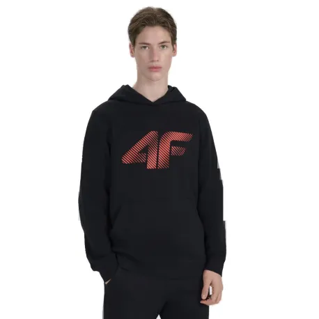 Pánska mikina s kapucňou 4F SWEATSHIRT M1766-020S-DEEP BLACK