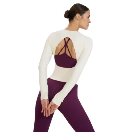 Dámske tréningové tričko s dlhým rukávom 4F LONGSLEEVE FNK F403-11S-OFF WHITE
