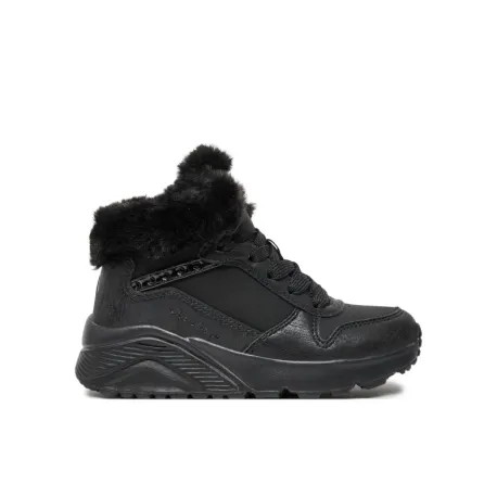 Detské členkové zimné topánky SKECHERS Uno Lite Comfurt Collar black black