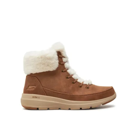 Dámske členkové zimné topánky SKECHERS Glacial Ultra W chestnut