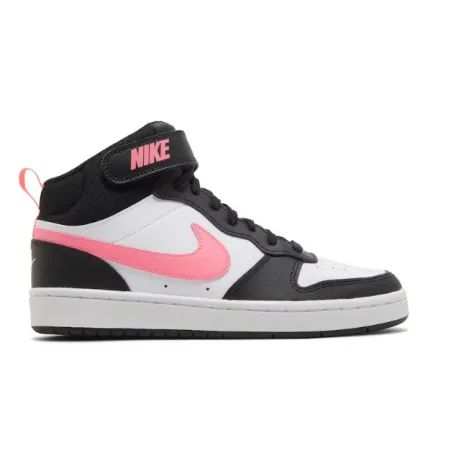 Dievčenská vychádzková obuv NIKE Court Borough Mid 2 black sunset pulse white