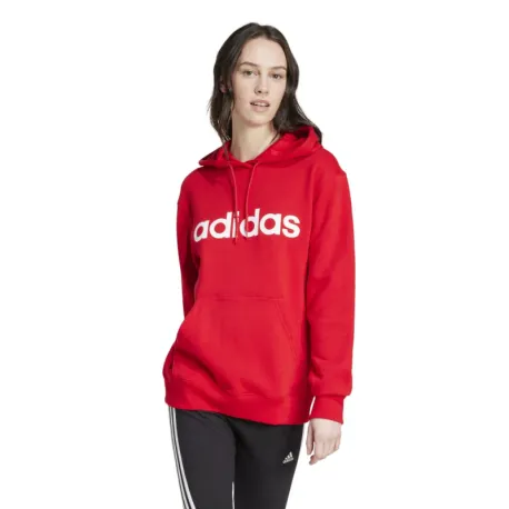 Dámska mikina s kapucňou ADIDAS W LIN FT HD-IY9187-Red