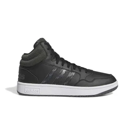 Pánske členkové zimné topánky ADIDAS Hoops 3.0 Mid WTR core black grey six cloud white