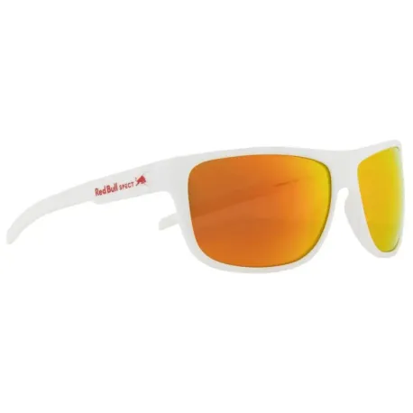 Slnečné okuliare RED BULL SPECT LOOM-004P, matt white rubber, brown with red mirror CAT3, POL, 62-14-127