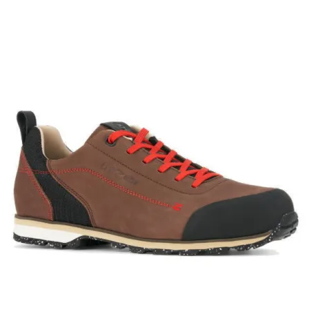 Pánska nízka turistická obuv TREZETA Zeta Full Grain, Brown Red