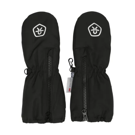 Detské lyžiarske rukavice COLOR KIDS Mittens Long W. Zipper -741926.1191-Black