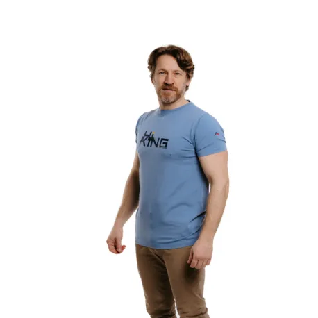 Pánske turistické tričko s krátkym rukávom EVERETT T-HIKE blue