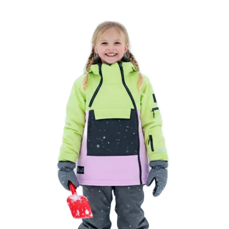 Detská lyžiarska bunda COLOR KIDS Jr. Ski Jacket-9303-Shadow Lime
