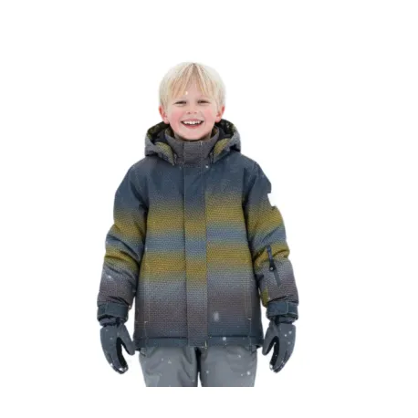 Chlapčenská lyžiarska bunda COLOR KIDS Ski Jacket - AOP -3441-Saffron