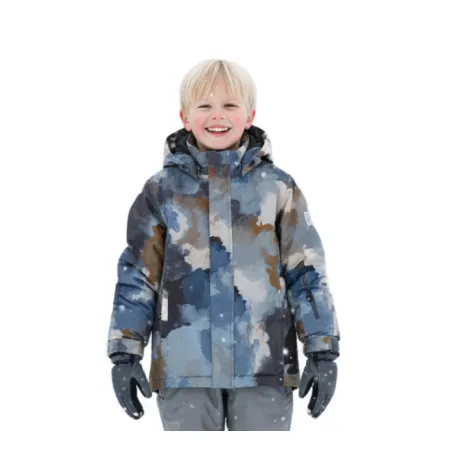 Chlapčenská lyžiarska bunda COLOR KIDS Ski Jacket - AOP -7842-Stormy Weather