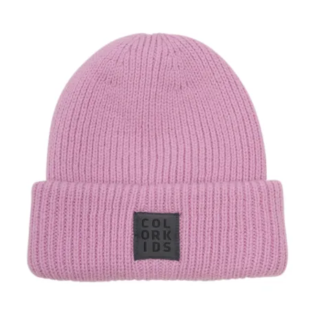 Dievčenská zimná čiapka COLOR KIDS Beanie W. Wool-4213-Bonbon