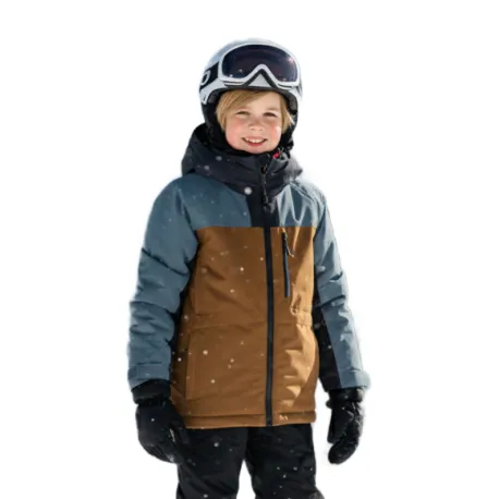 Chlapčenská lyžiarska bunda COLOR KIDS Jr. Ski Jacket - Colorbl.-2024-Nuthatch