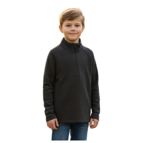 Detská lyžiarska mikina s 1 2 zipsom COLOR KIDS Fleece Pulli - Stretch-1919-Phantom