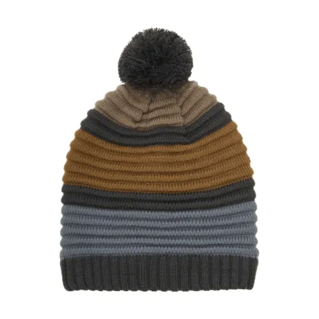 Chlapčenská zimná čiapka COLOR KIDS Hat - Colorblock-1919-Phantom