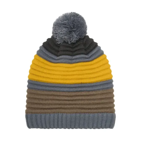 Chlapčenská zimná čiapka COLOR KIDS Hat - Colorblock-7842-Stormy Weather