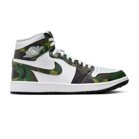 Pánska vychádzková obuv NIKE Golf Air Jordan 1 High Golf white legion green black