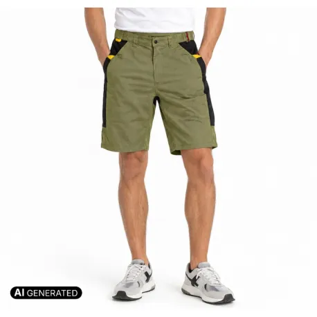 Pánske turistické kraťasy EVERETT P-COTT25 olive