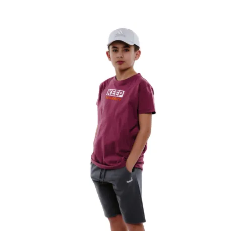 Chlapčenské tričko s krátkym rukávom AUTHORITY T-KEEPON B burgundy
