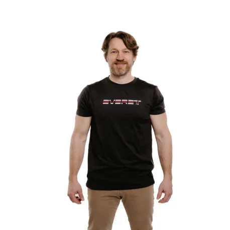 Pánske turistické tričko s krátkym rukávom EVERETT TecShirt M antracit melange