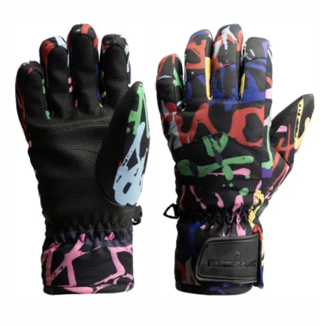 Juniorské lyžiarske rukavice BLIZZARD Spark junior ski gloves, black multicolor
