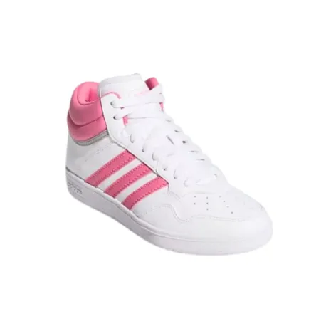 Dievčenská rekreačná obuv ADIDAS Hoops 4.0 Mid Jr cloud white pink fuchsia grey two