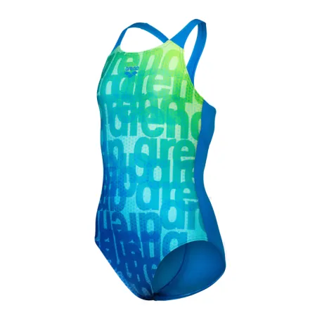 Dievčenské plavecké jednodielne plavky ARENA GIRLS MULTI COLOURS SWIMSUIT V BACK
