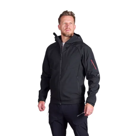 Pánska turistická softshellová bunda NORTHFINDER BRIO-269black
