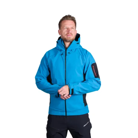 Pánska turistická softshellová bunda NORTHFINDER BRIO-271blackblue