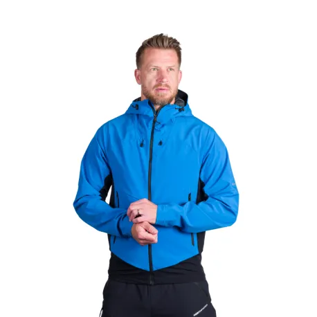 Pánska turistická softshellová bunda NORTHFINDER CIRO-282blueblack