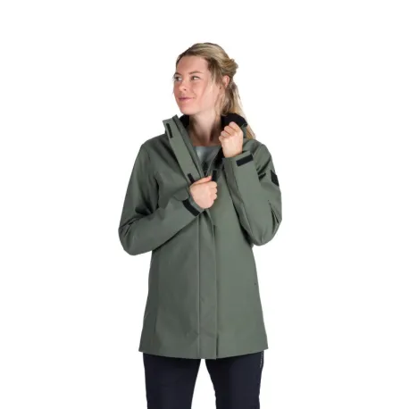 Dámska turistická softshellová bunda NORTHFINDER LUCINDA-300darkgreen