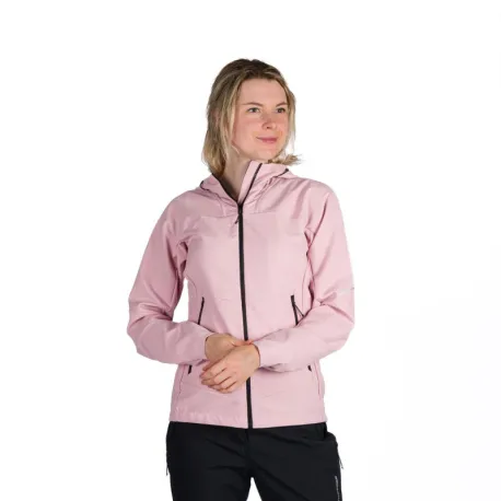Dámska turistická softshellová bunda NORTHFINDER CORI-666lightpink