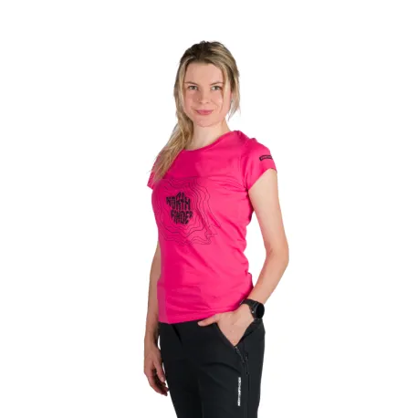 Dámske turistické tričko s krátkym rukávom NORTHFINDER MANDI-355pink