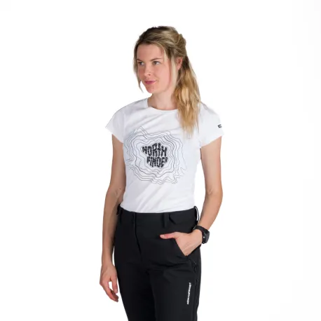 Dámske turistické tričko s krátkym rukávom NORTHFINDER MANDI-377white