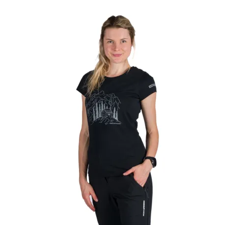 Dámske turistické tričko s krátkym rukávom NORTHFINDER SABRINA-269black
