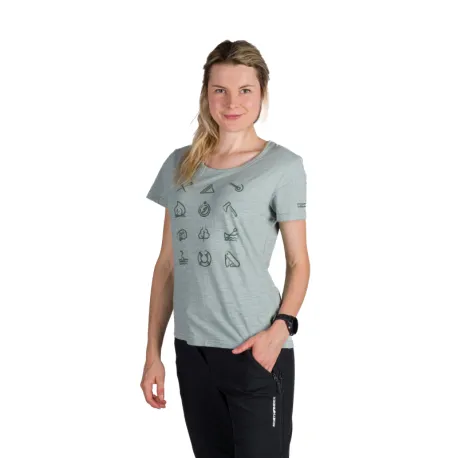 Dámske turistické tričko s krátkym rukávom NORTHFINDER CANDICE-333lightgreen