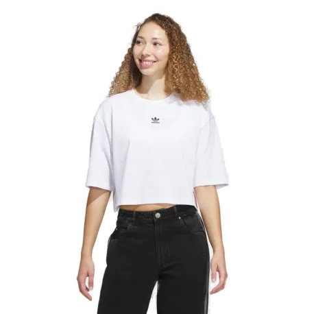 Dámske tričko s krátkym rukávom ADIDAS ORIGINALS ESS CROP TEE-WHITE