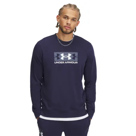 Pánska mikina UNDER ARMOUR UA Rival Terry Logo Crew Q2-BLU