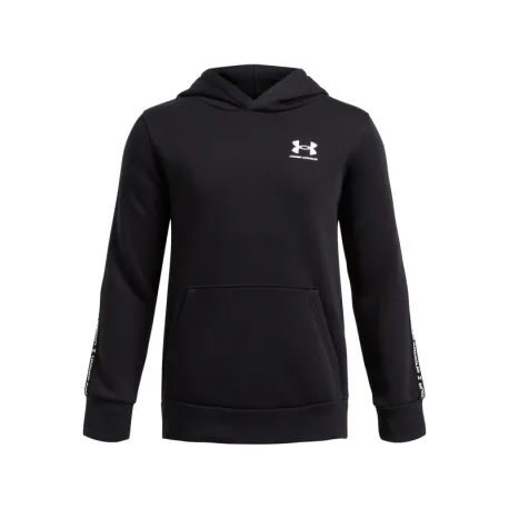 Chlapčenská zateplená mikina s kapucňou UNDER ARMOUR B Icon Flc HD Taping-BLK