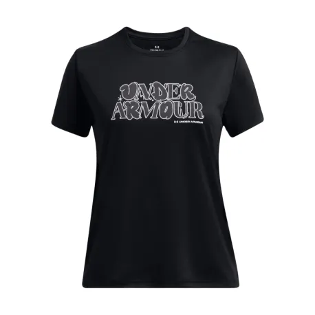 Dievčenské tričko s krátkym rukávom UNDER ARMOUR UA Tech Wordmark SS-BLK
