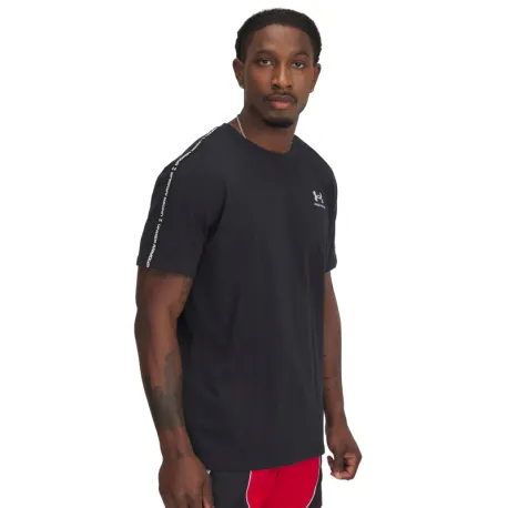 Pánske tričko s krátkym rukávom UNDER ARMOUR UA Icon HWT Tee Taping-BLK