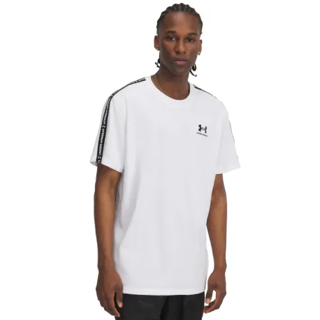 Pánske tričko s krátkym rukávom UNDER ARMOUR UA Icon HWT Tee Taping-WHT
