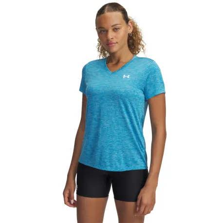 Dámske tréningové tričko s krátkym rukávom UNDER ARMOUR Tech SSV- Twist-BLU