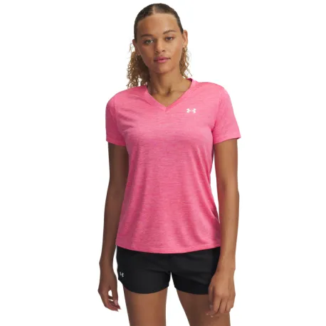 Dámske tréningové tričko s krátkym rukávom UNDER ARMOUR Tech SSV- Twist-PNK