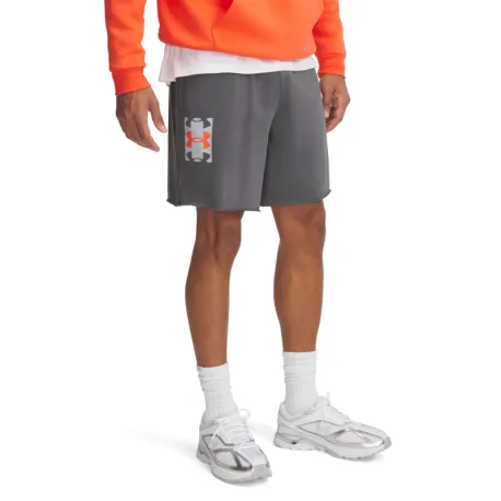 Pánske teplákové kraťasy UNDER ARMOUR UA Rival TerryLogo8inShort-GRY