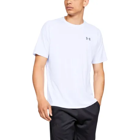 Pánske tréningové tričko s krátkym rukávom UNDER ARMOUR UA Tech 2.0 SS Tee-WHT